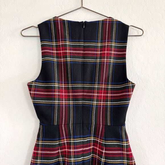 Maje size 34/US 0 IRIS Tartan Plaid Synthetic Sleeveless V-Neck Jumpsuit Romper - Picture 8 of 16